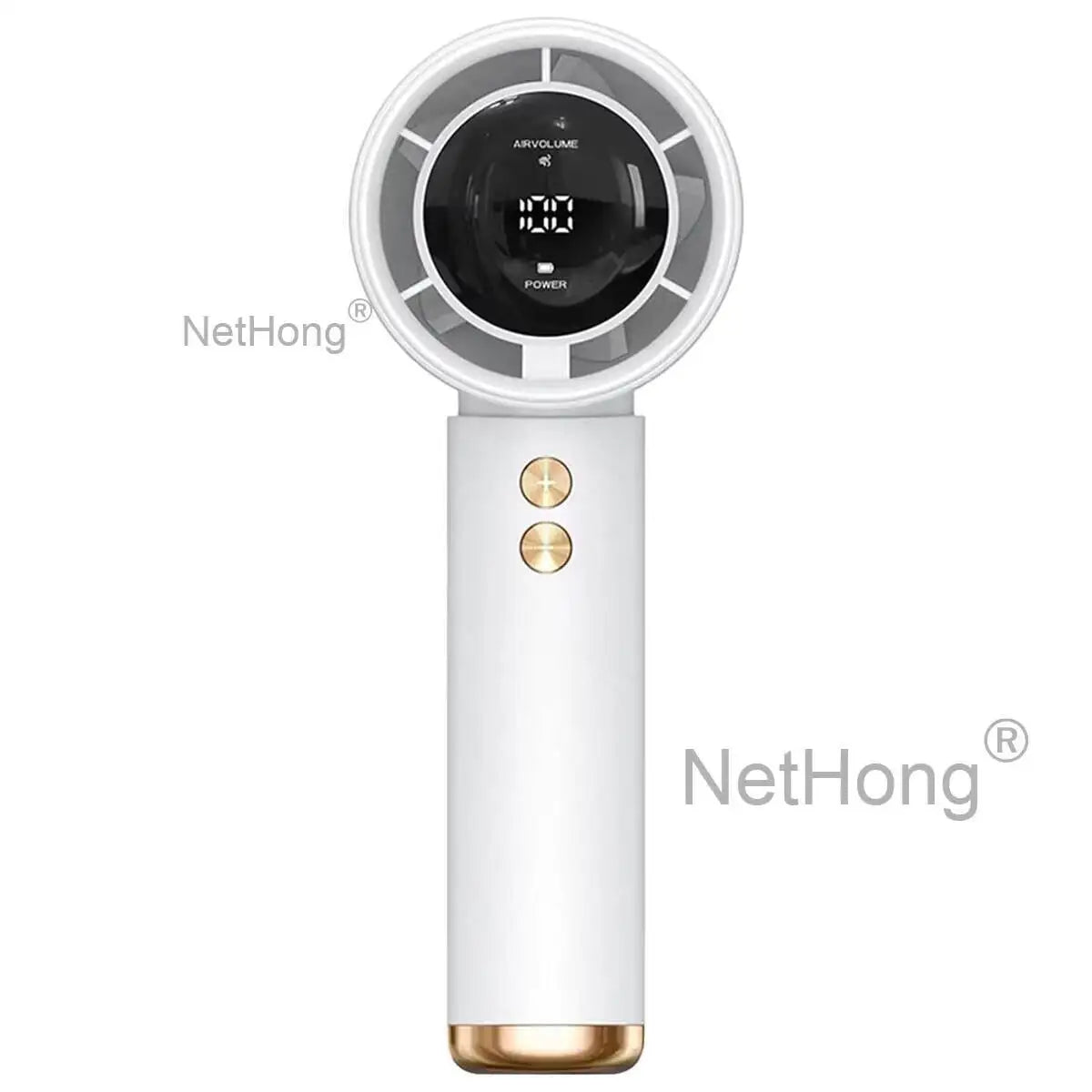 Compact Rechargeable Handheld Mini Fan with Foldable Design, 3-Speed Settings, 3000mAh Battery, and LED Display