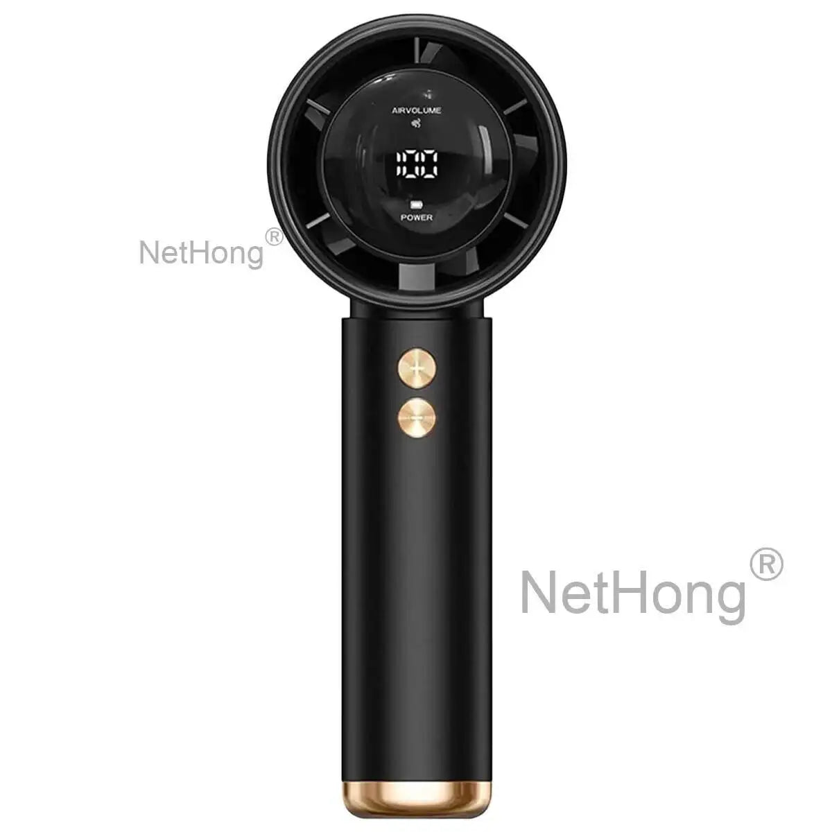 Compact Rechargeable Handheld Mini Fan with Foldable Design, 3-Speed Settings, 3000mAh Battery, and LED Display