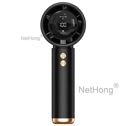 Compact Rechargeable Handheld Mini Fan with Foldable Design, 3-Speed Settings, 3000mAh Battery, and LED Display