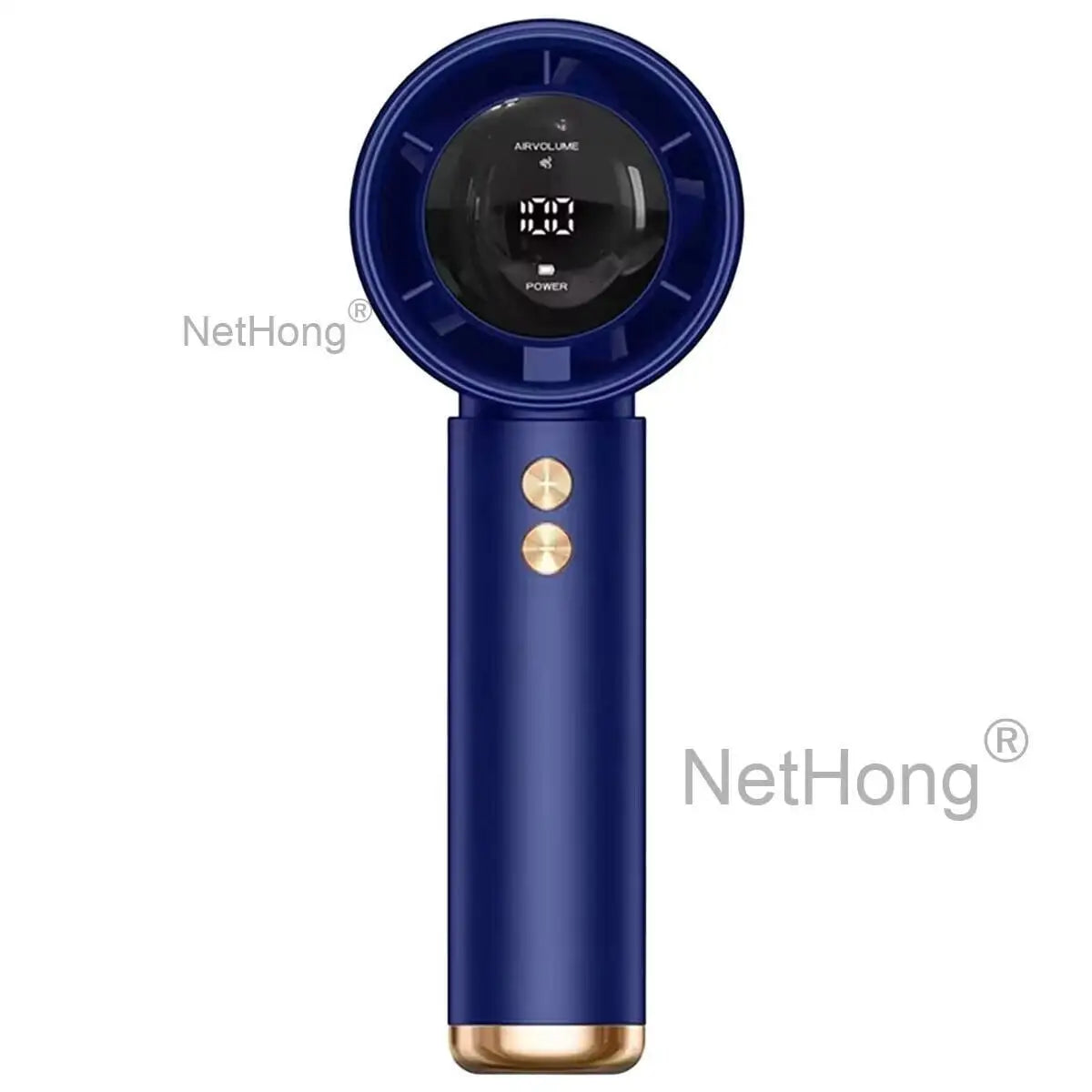 Compact Rechargeable Handheld Mini Fan with Foldable Design, 3-Speed Settings, 3000mAh Battery, and LED Display