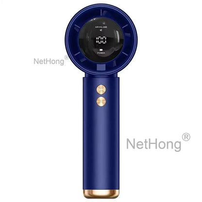 Compact Rechargeable Handheld Mini Fan with Foldable Design, 3-Speed Settings, 3000mAh Battery, and LED Display