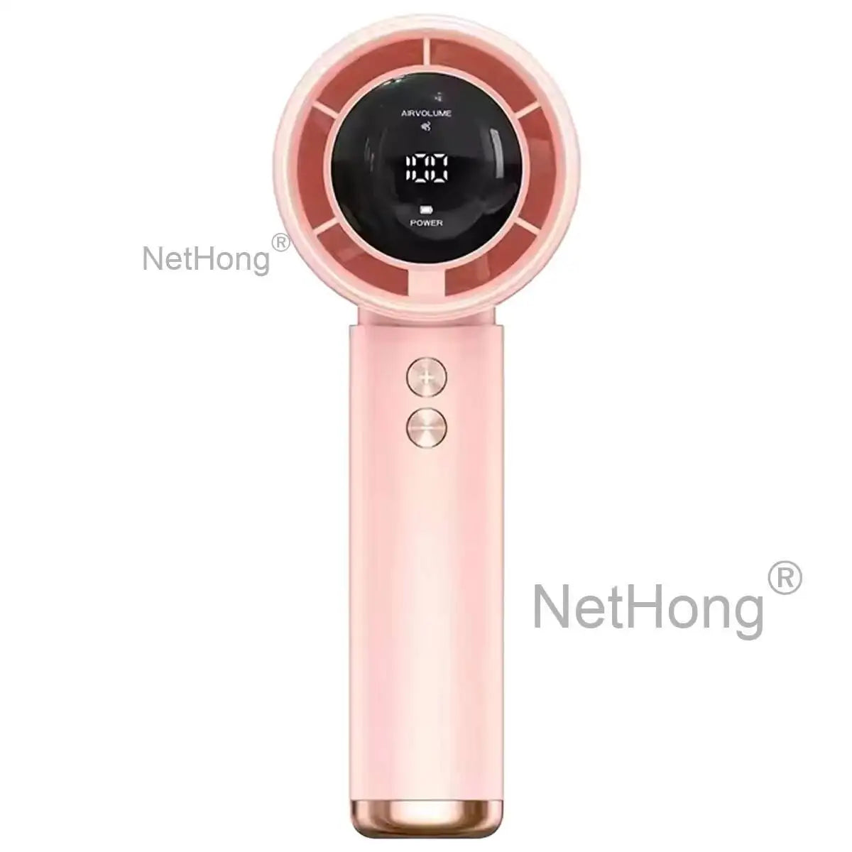 Compact Rechargeable Handheld Mini Fan with Foldable Design, 3-Speed Settings, 3000mAh Battery, and LED Display