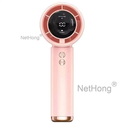 Compact Rechargeable Handheld Mini Fan with Foldable Design, 3-Speed Settings, 3000mAh Battery, and LED Display