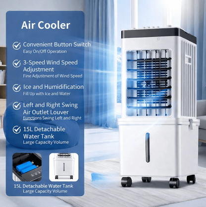 FrostWave™ Portable Air Cooler — 3-in-1 Freshness for Home Comfort