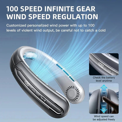 AirHalort Portable Neck Fan - Hands-Free Personal Cooling On The Go