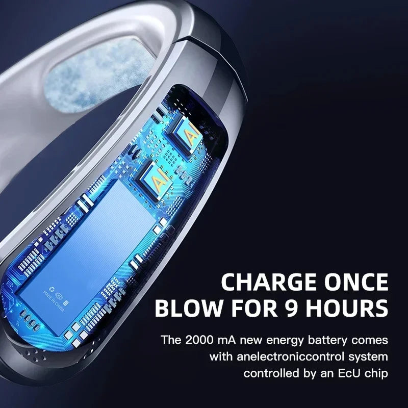 AirHalort Portable Neck Fan - Hands-Free Personal Cooling On The Go