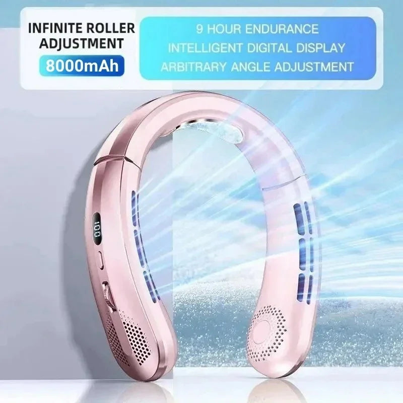AirHalort Portable Neck Fan - Hands-Free Personal Cooling On The Go