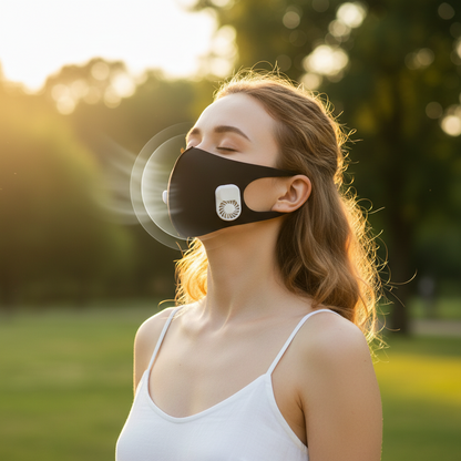 Mini Outdoor Portable Breathable Heat Cooling Silent Mask Fan Charging Box - Vyrino