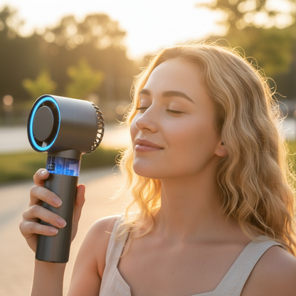 Handheld Ice Cooling Fan | High Speed Digital Display Portable Fan | Vyrino UK - Vyrino