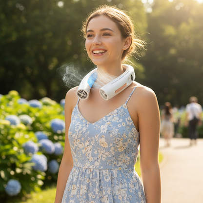 Portable Neck Cooler Fan | 4000mAh Bladeless U-Shape Neck Fan | Vyrino UK - Vyrino