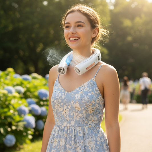 Portable Neck Cooler Fan | 4000mAh Bladeless U-Shape Neck Fan | Vyrino UK - Vyrino